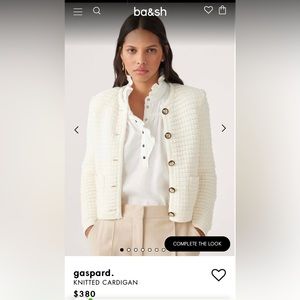 Ba&sh Gaspard Knitted Cardigan, Size 2